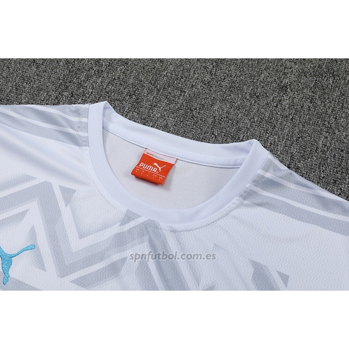 Chandal del Olympique Marsella Manga Corta 2022-2023 Gris - Pantalon Corto